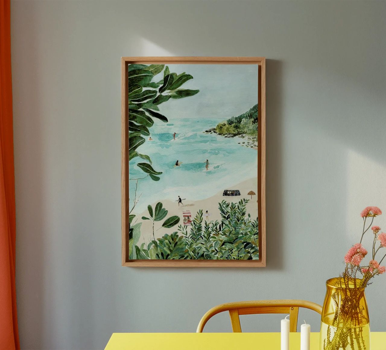 Sunny Beach Leinwand von Isabelle Vandeplassche