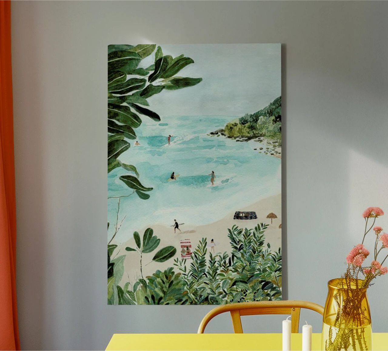 Sunny Beach Leinwand von Isabelle Vandeplassche