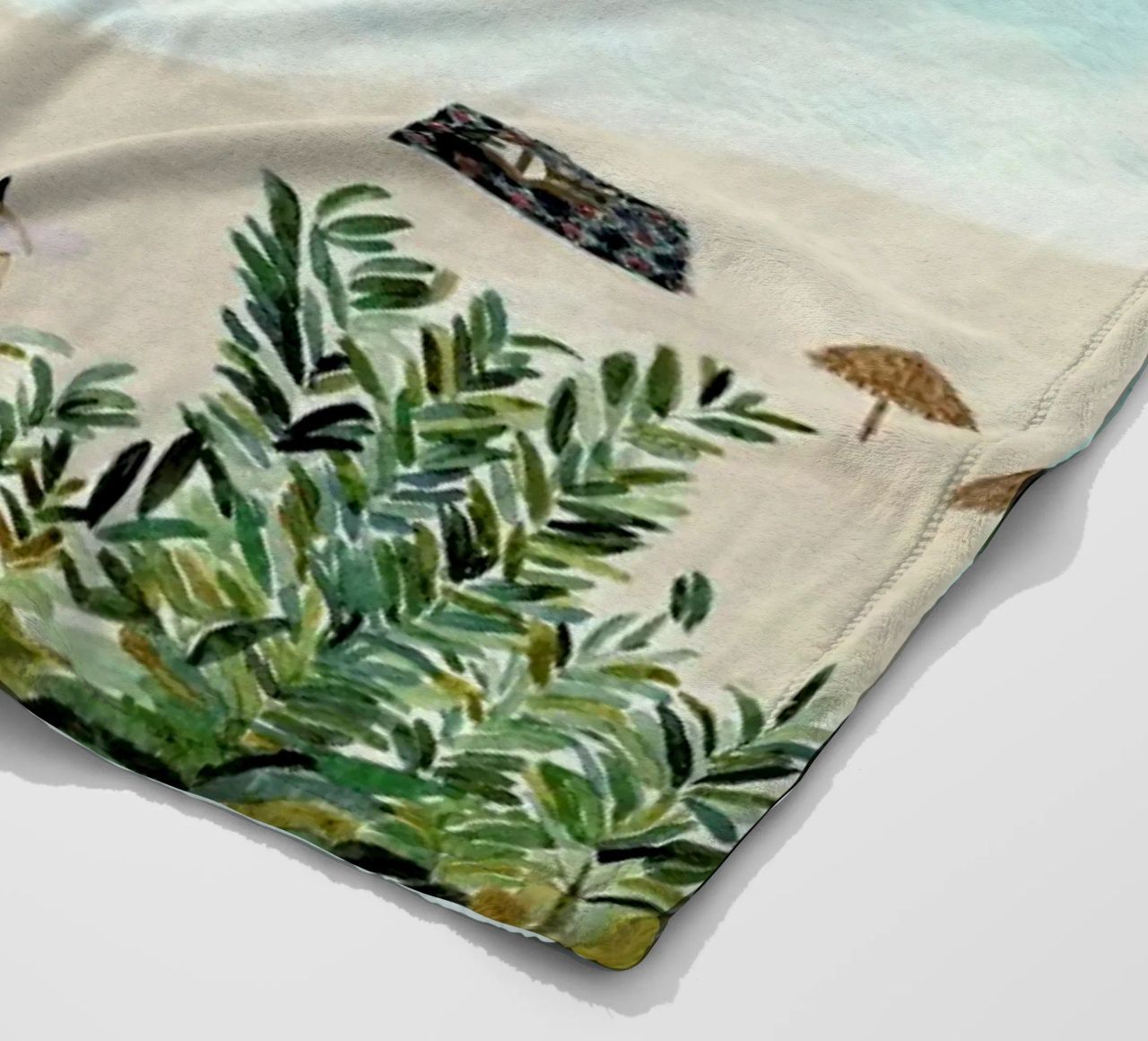 Sunny Beach fleece blanket by Isabelle Vandeplassche