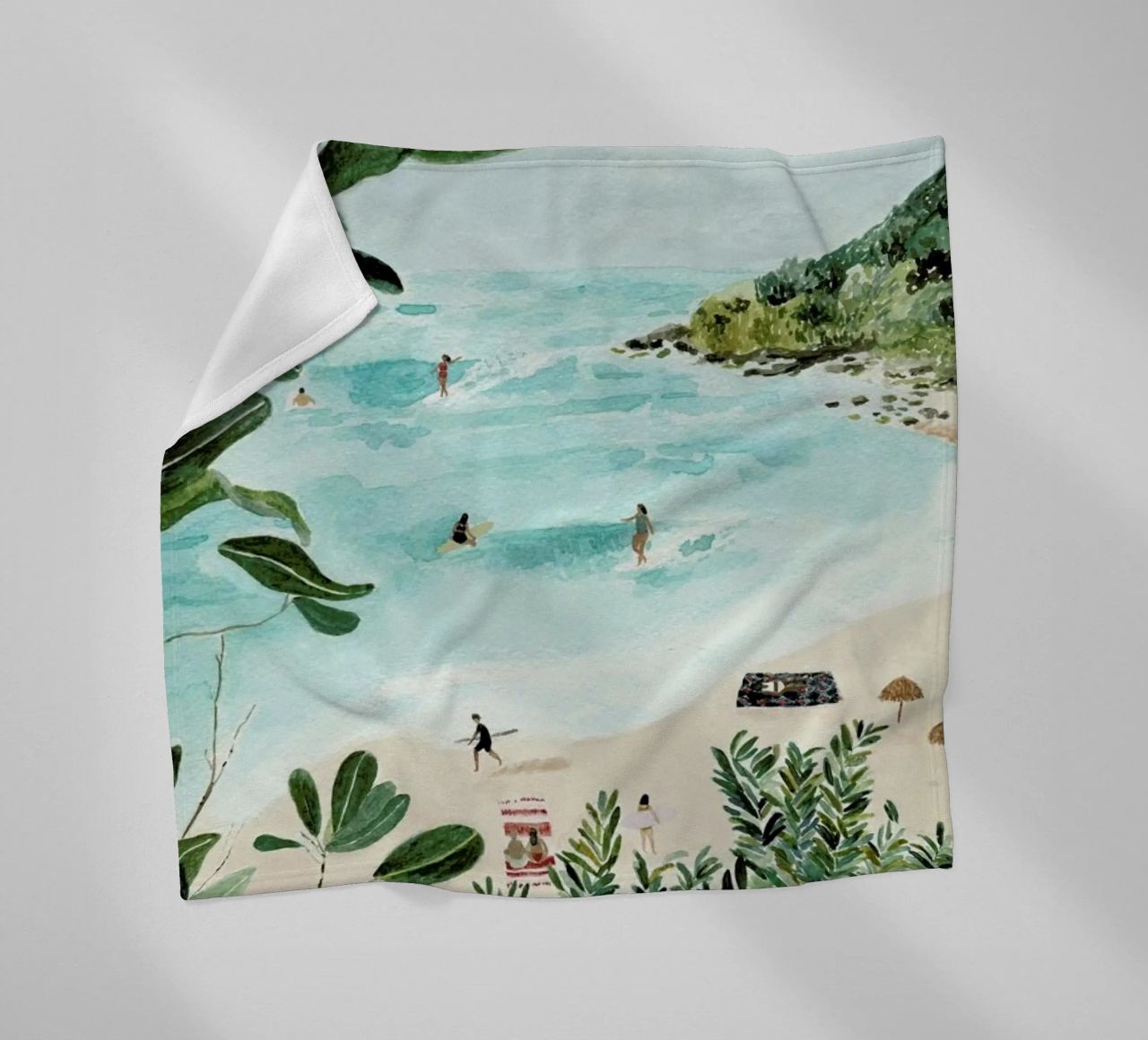 Sunny Beach fleece blanket by Isabelle Vandeplassche