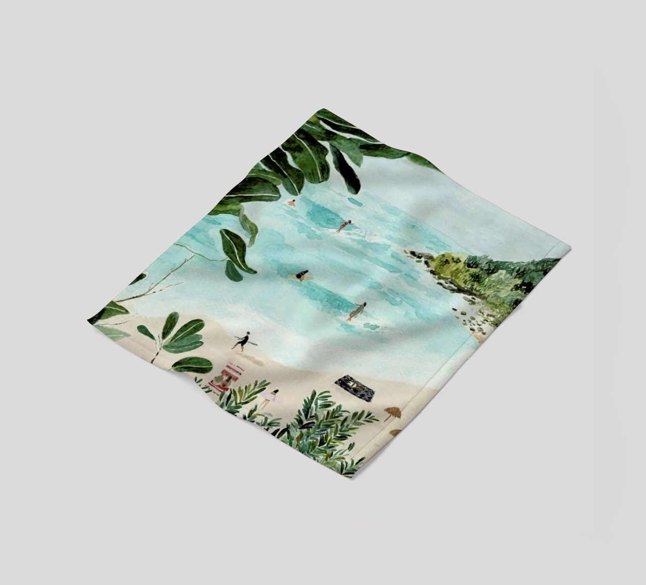 Sunny Beach fleece blanket by Isabelle Vandeplassche