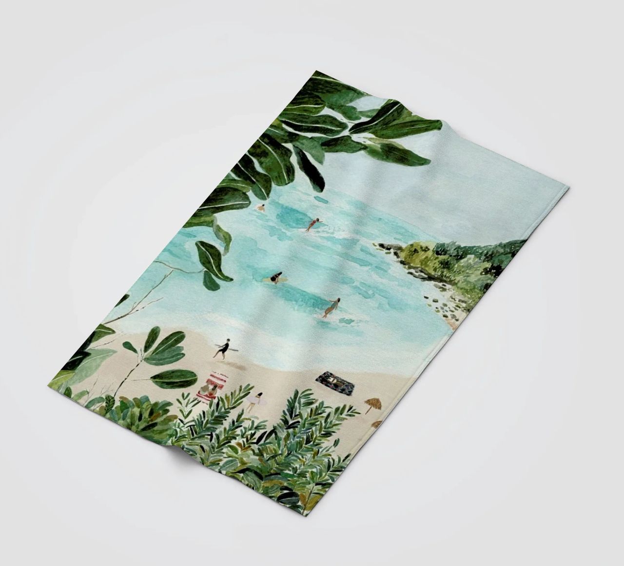 Sunny Beach fleece blanket by Isabelle Vandeplassche