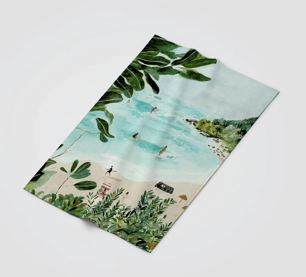 Sunny Beach fleece blanket by Isabelle Vandeplassche