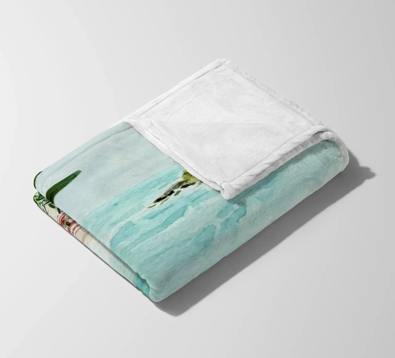 Sunny Beach fleece blanket by Isabelle Vandeplassche