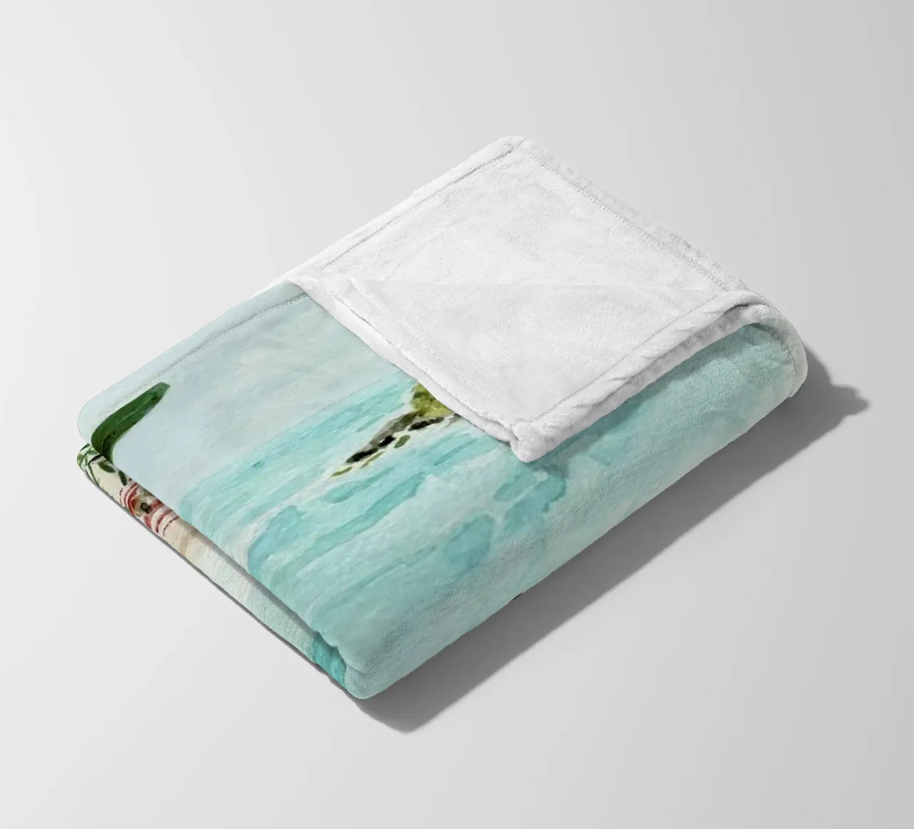 Sunny Beach fleece blanket by Isabelle Vandeplassche