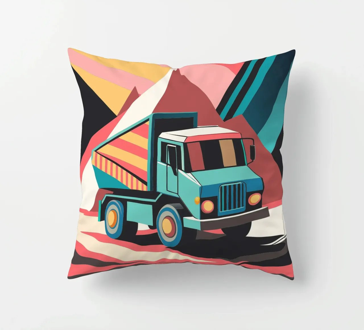 dump truck vector decorative cushion by Elfath