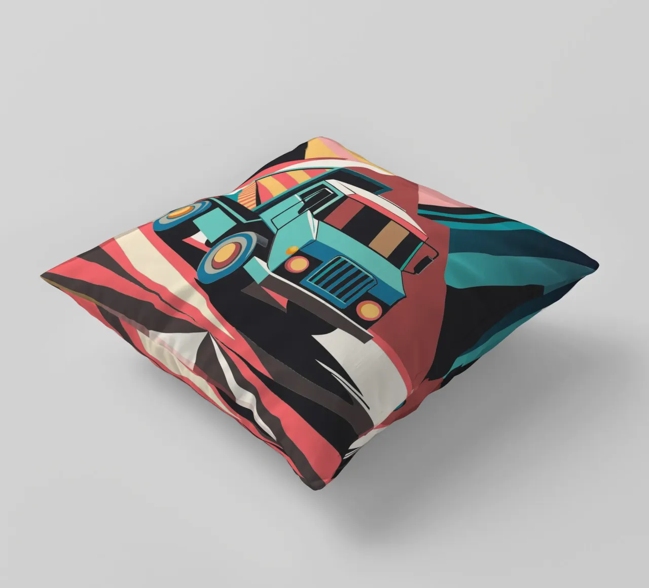 dump truck vector decorative cushion by Elfath