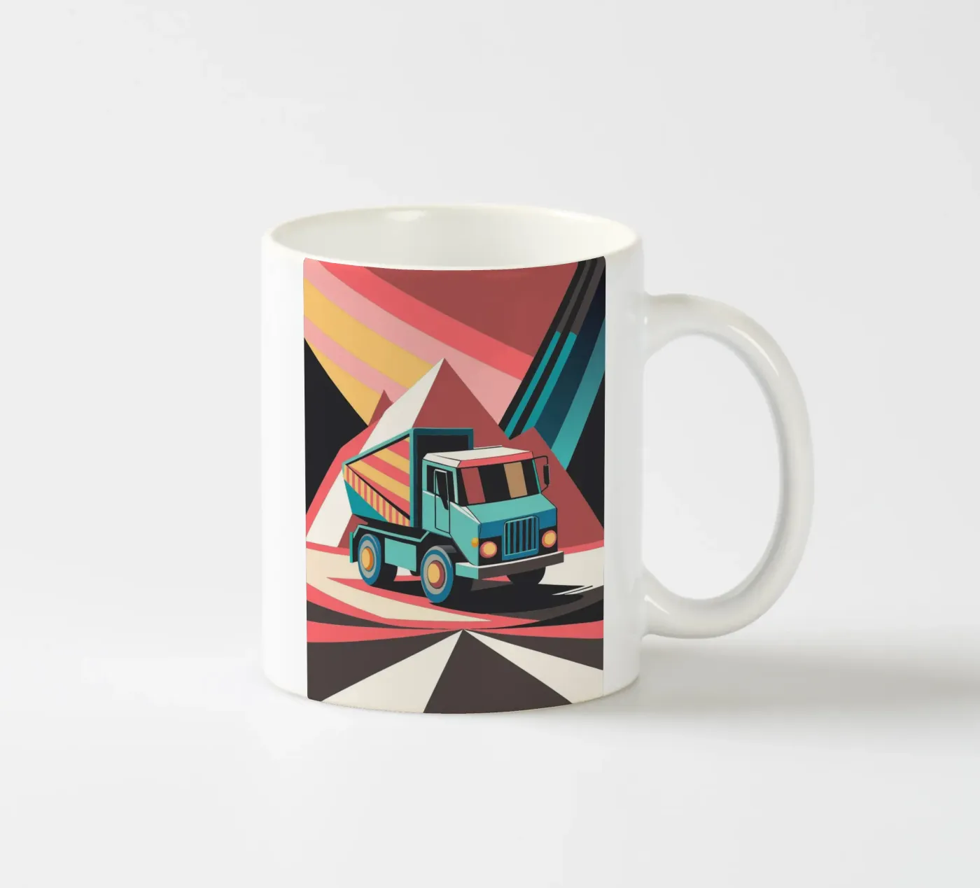 dump truck vector ceramic mug by Elfath