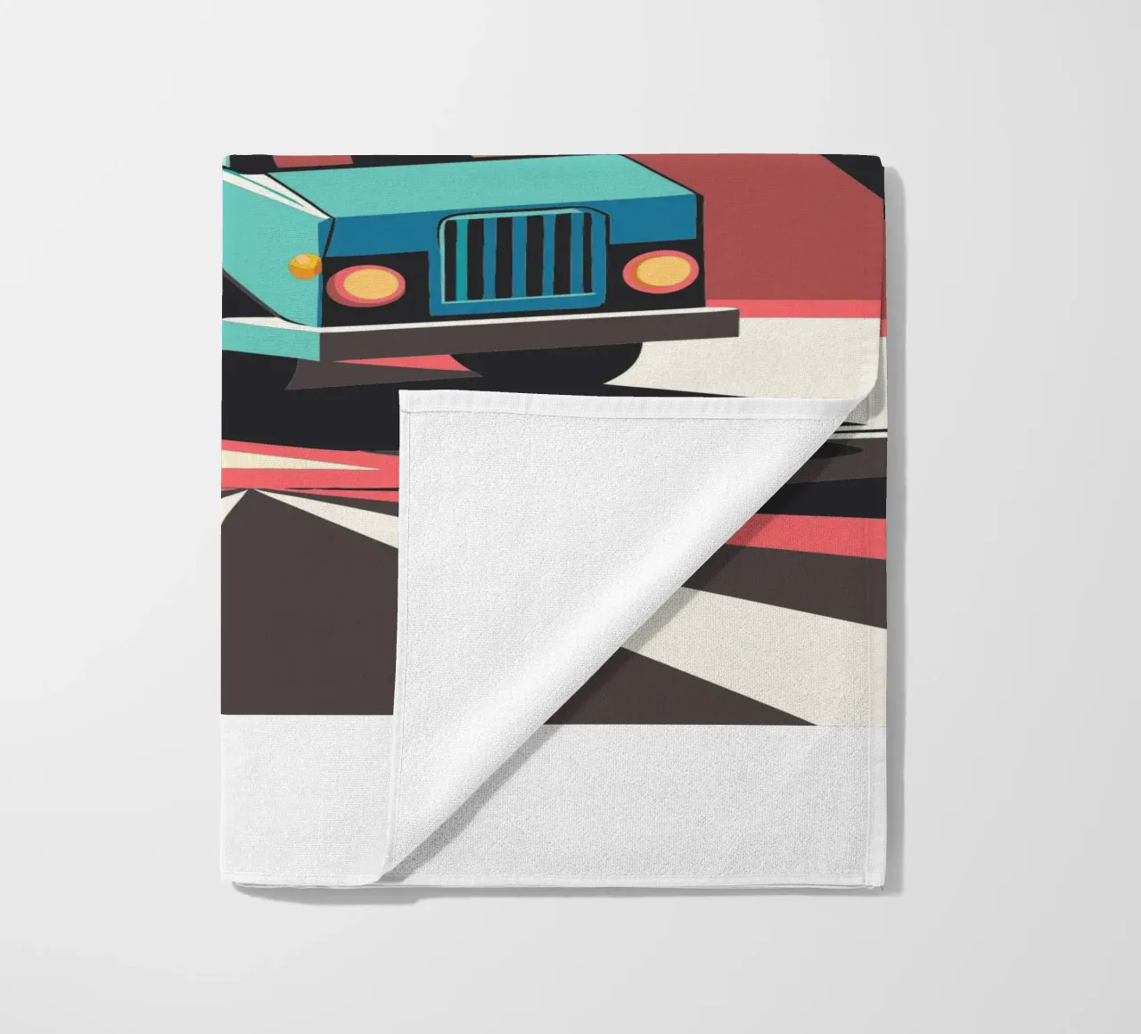 dump truck vector beach towel by Elfath