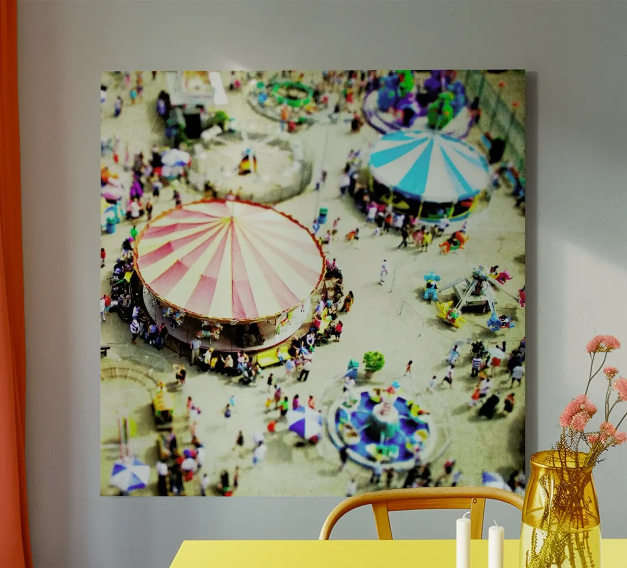 Carnivale canvas with Floater frame by Mina Teslaru
