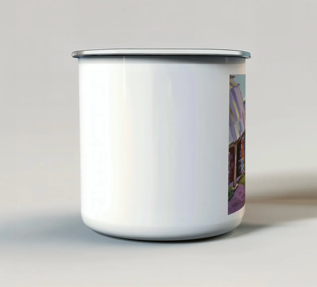 Gli amici pennuti dell'aia tazza in smalto da Radiance Landscape