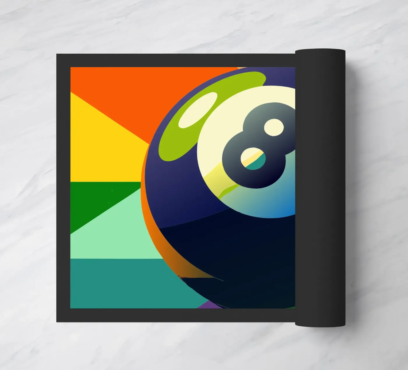 eight ball doormat by Elfath