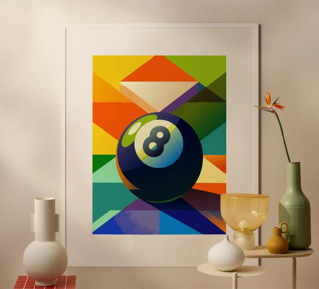 palla otto poster con telaio in plastica da Elfath