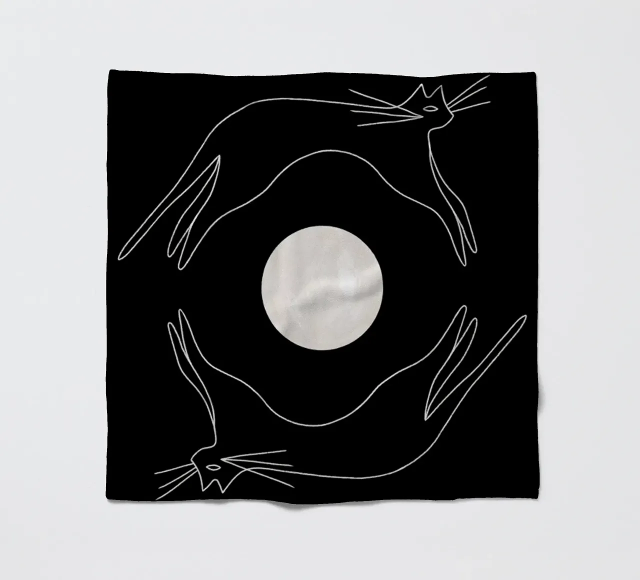 Cats & Moon coperta in pile da Kit Agar