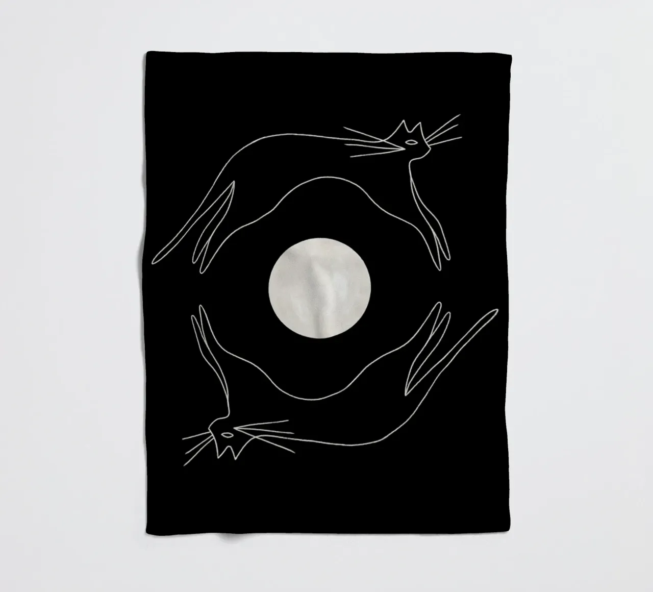 Cats & Moon coperta in pile da Kit Agar