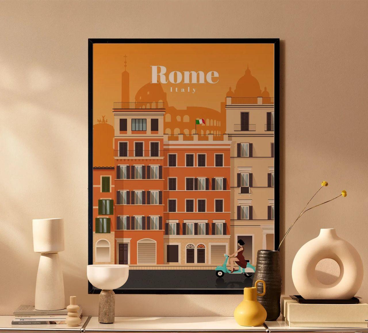 Voyage à Rome poster de David A Ray