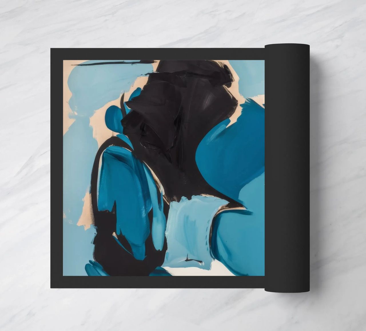 Azure Fragment Collision doormat by Dream Spectrum
