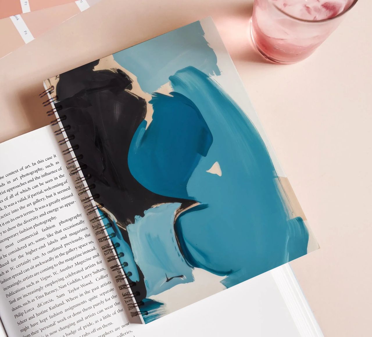 Azure Fragment Collision spiral notebook by Dream Spectrum