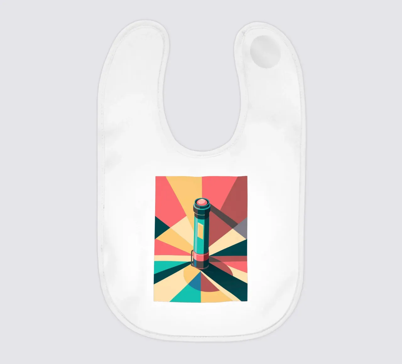 flashlight vector baby bib by Elfath