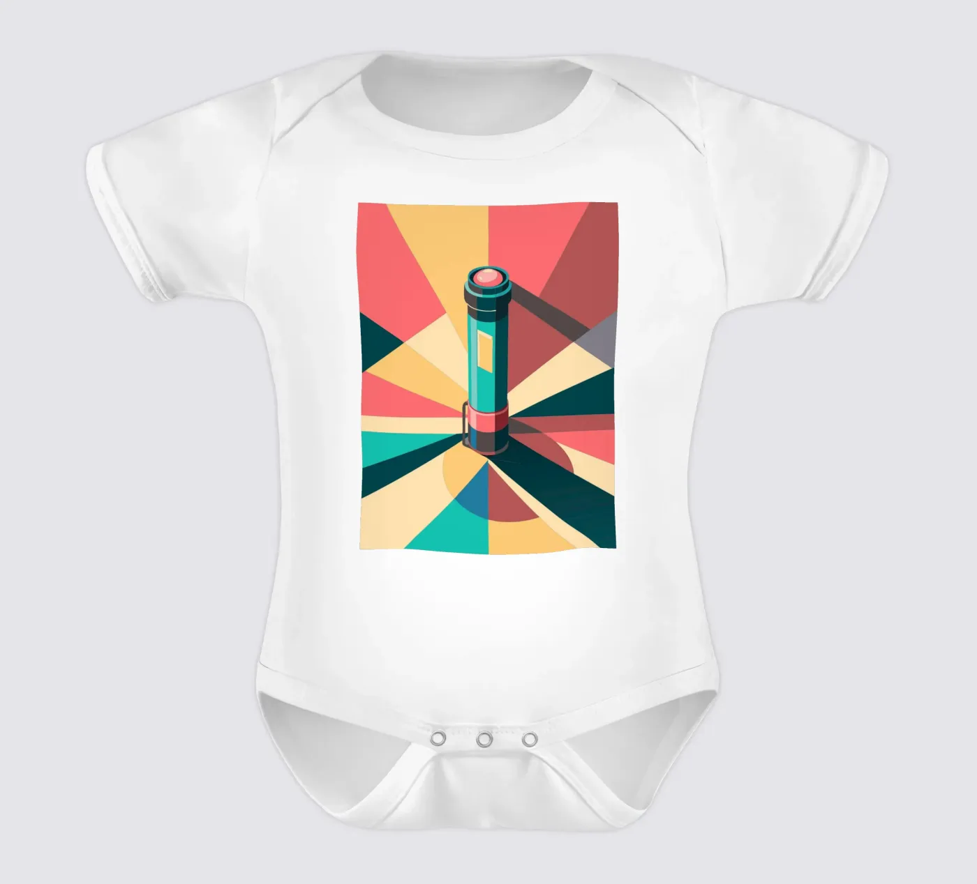 flashlight vector Kurzarm Babybody von Elfath
