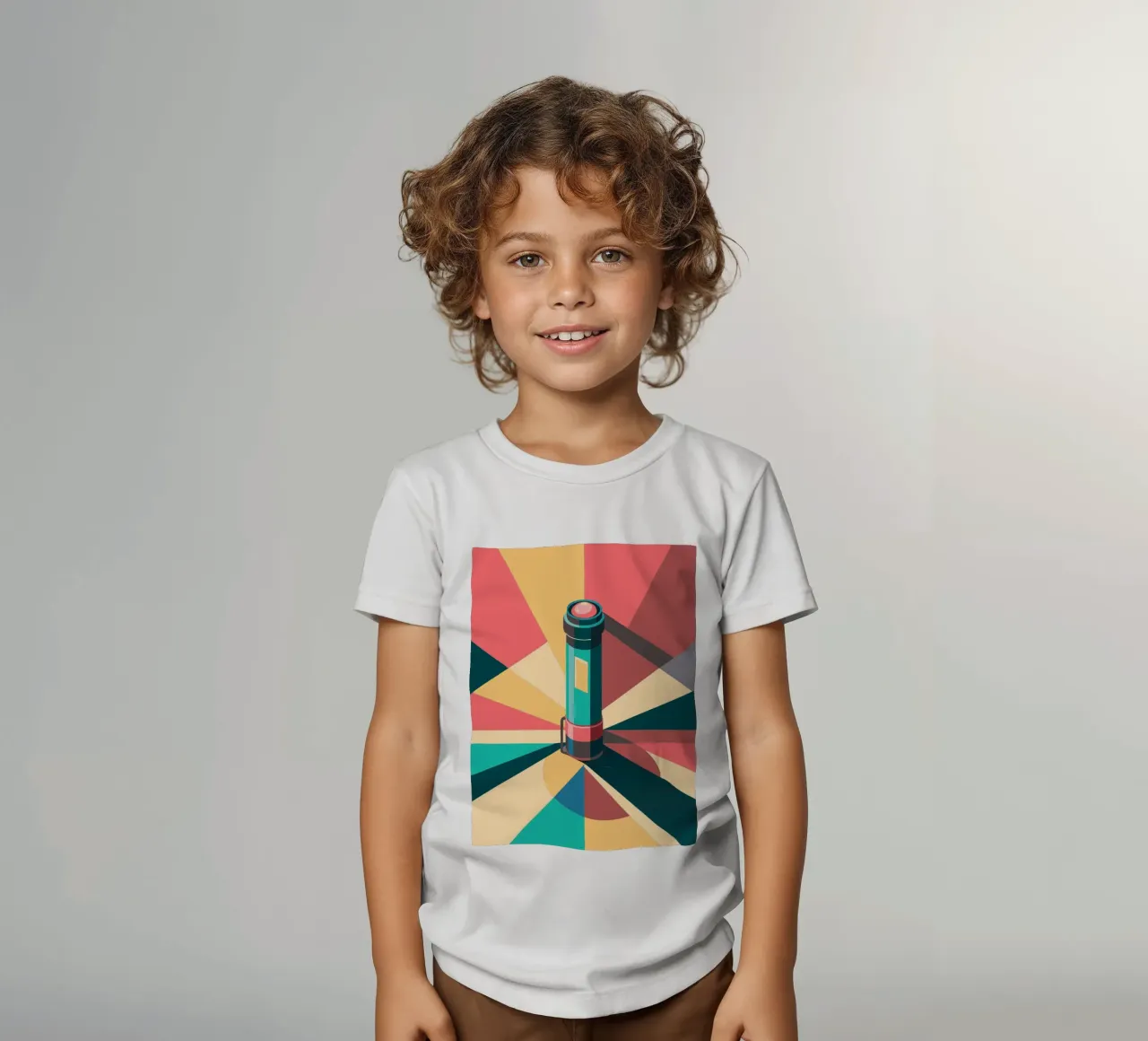 flashlight vector Kinder T-Shirt von Elfath