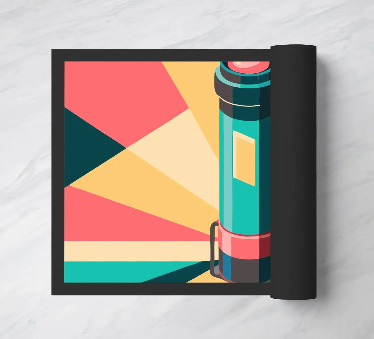 flashlight vector doormat by Elfath