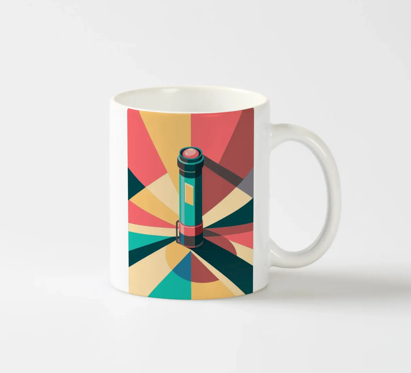flashlight vector ceramic mug by Elfath