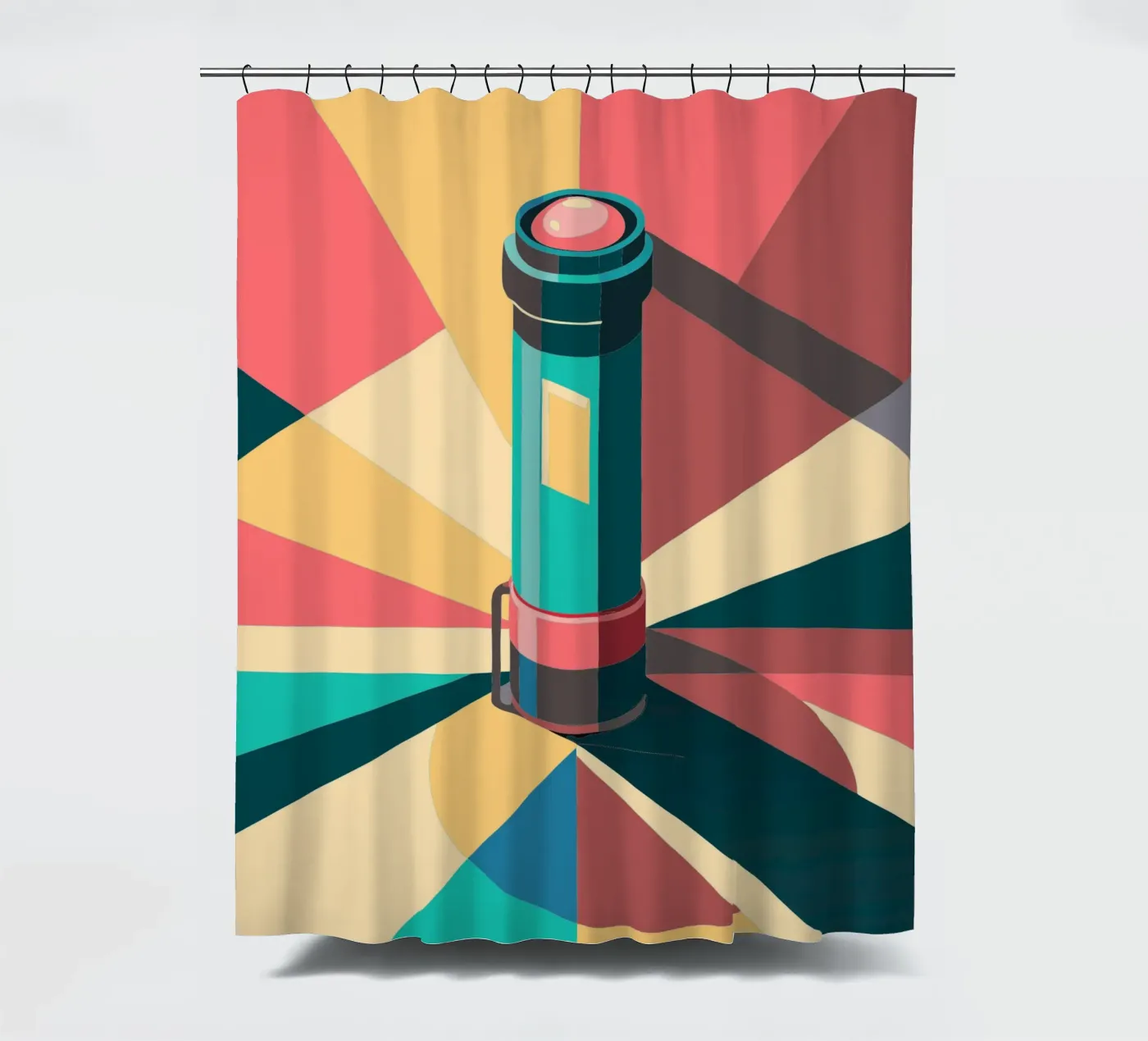 flashlight vector shower curtain by Elfath