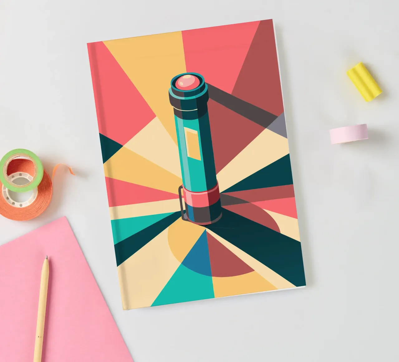 flashlight vector notebook by Elfath