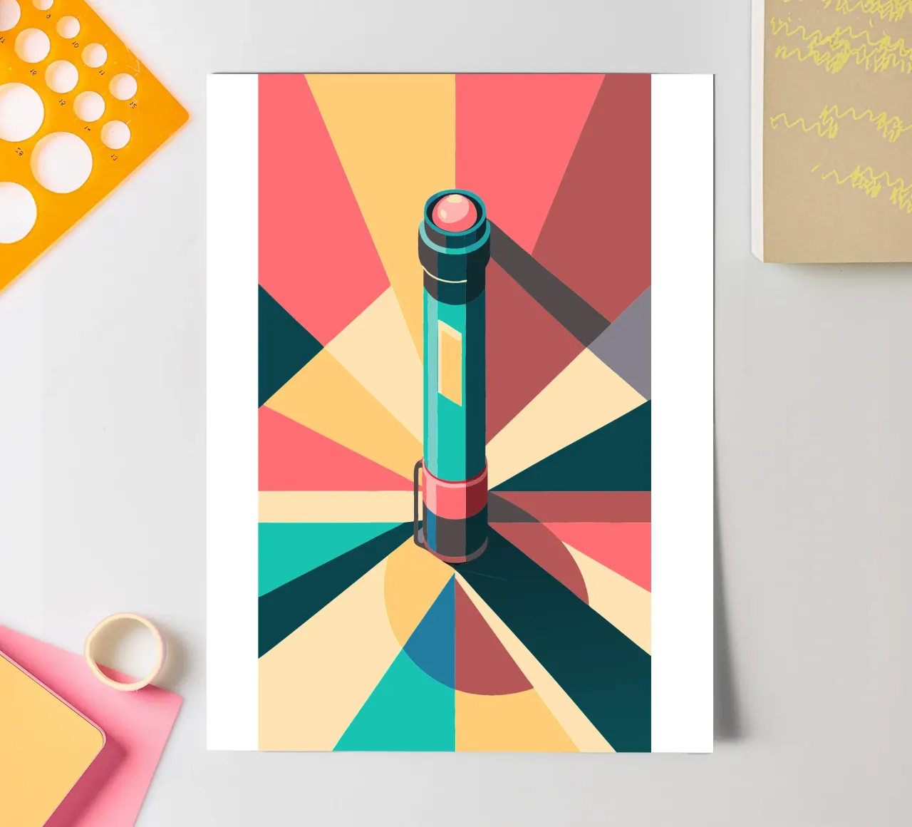 flashlight vector sticker sheet by Elfath