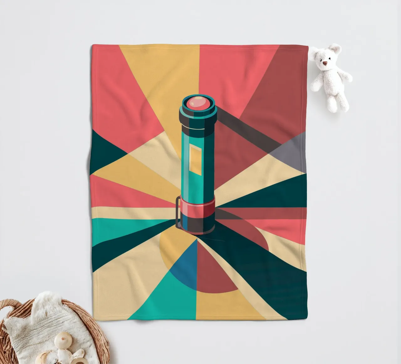 flashlight vector fleece blanket by Elfath
