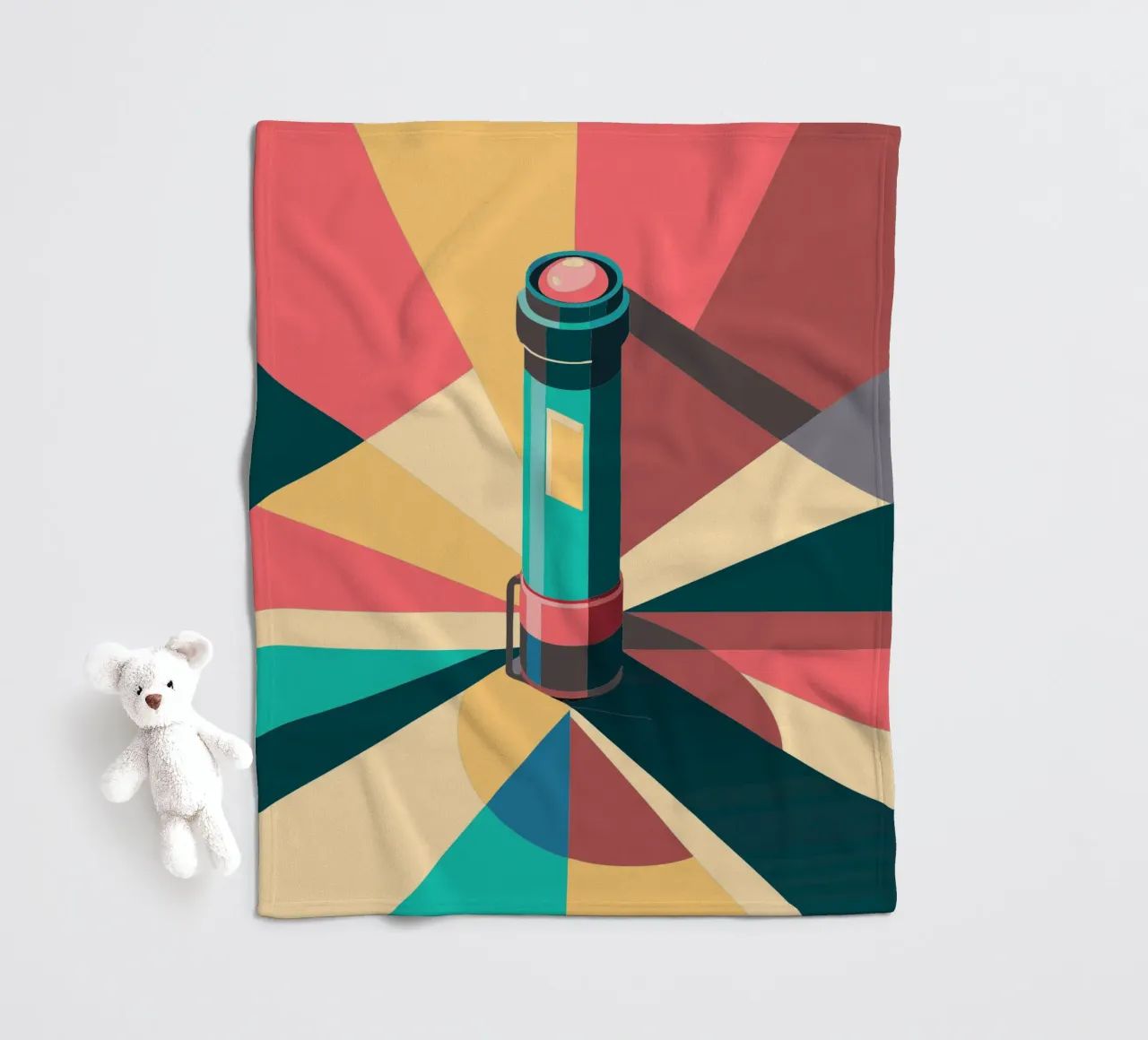 flashlight vector fleece blanket by Elfath