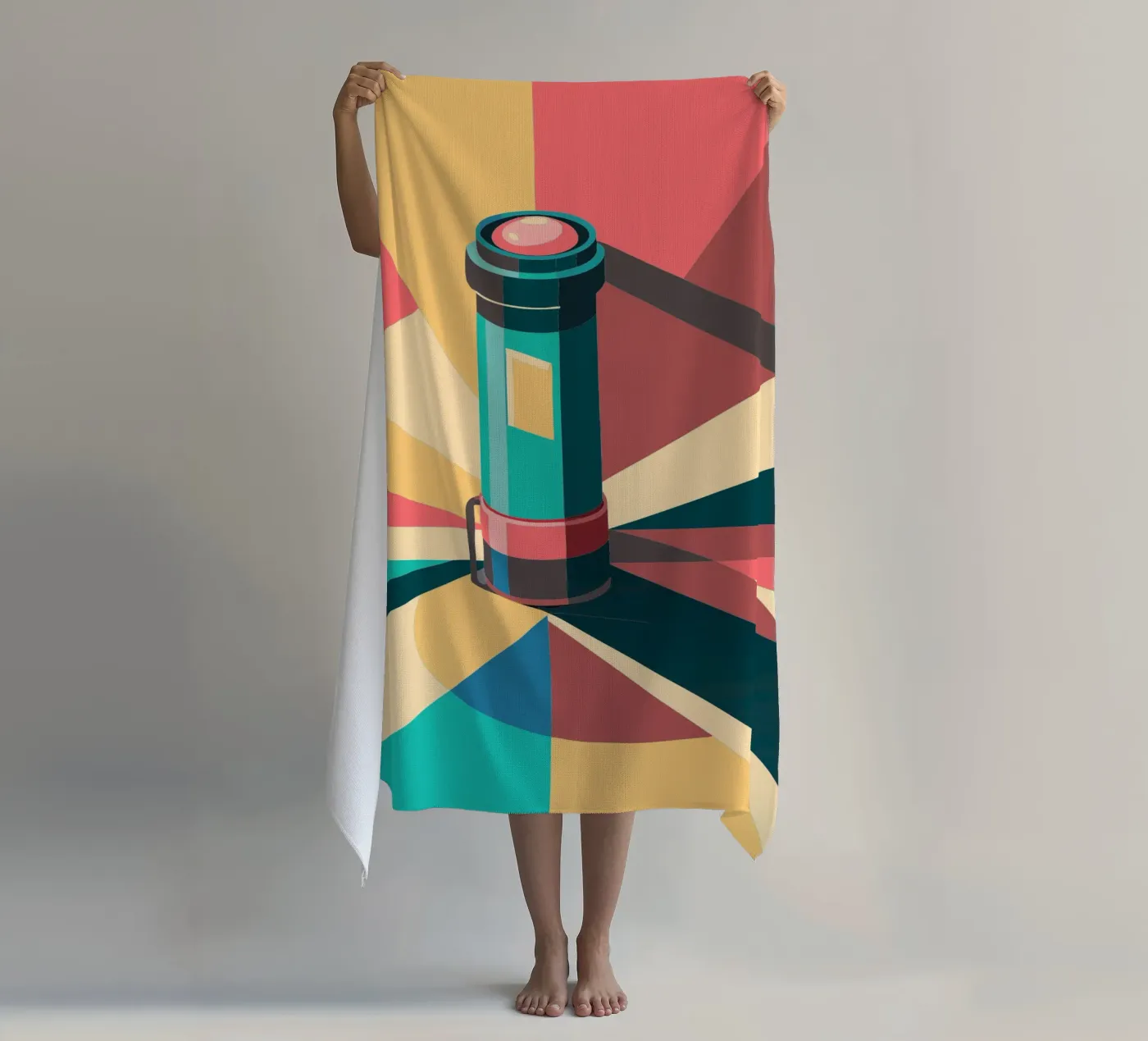 flashlight vector beach towel by Elfath