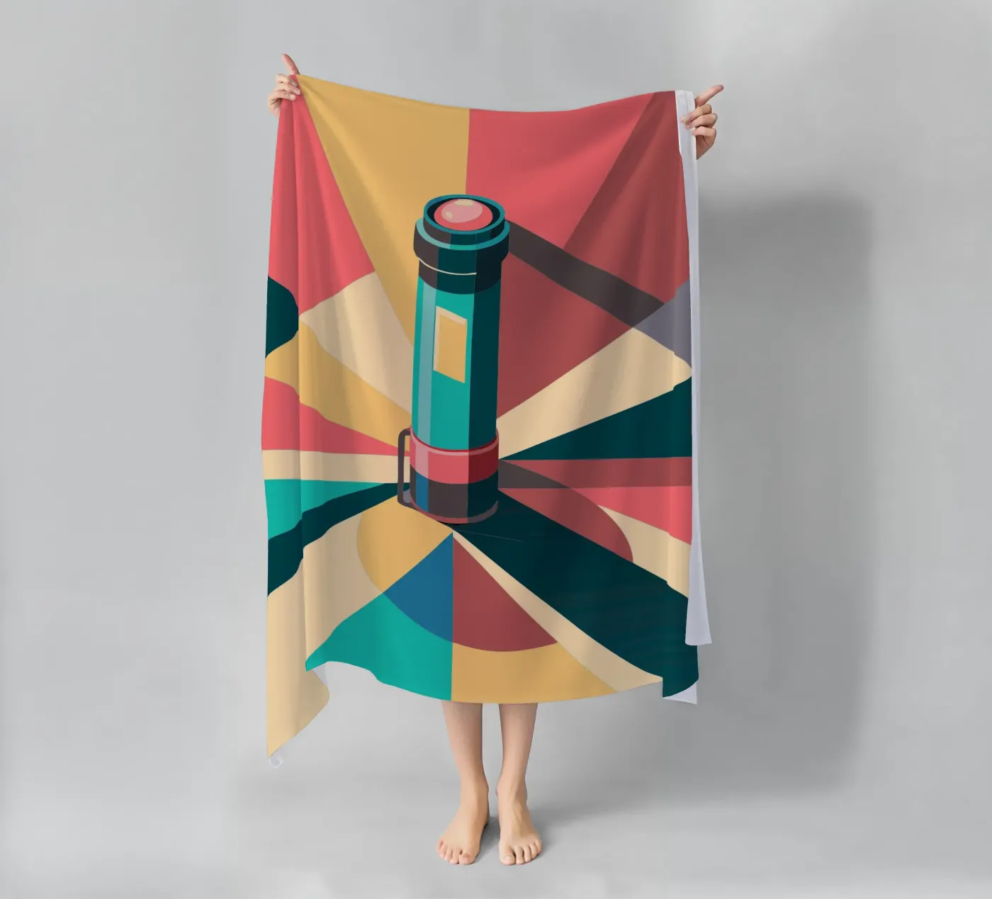 flashlight vector beach towel by Elfath