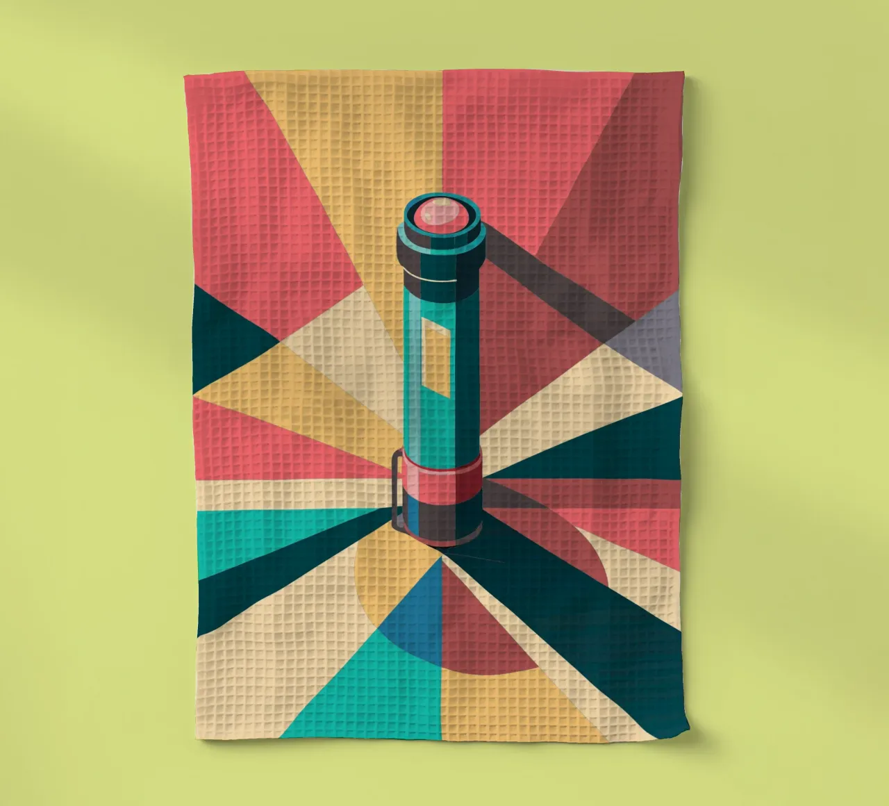 flashlight vector tea towel by Elfath