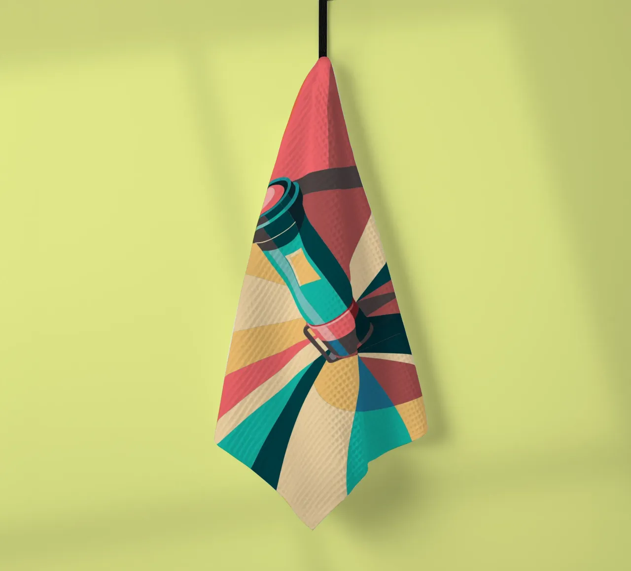 flashlight vector tea towel by Elfath