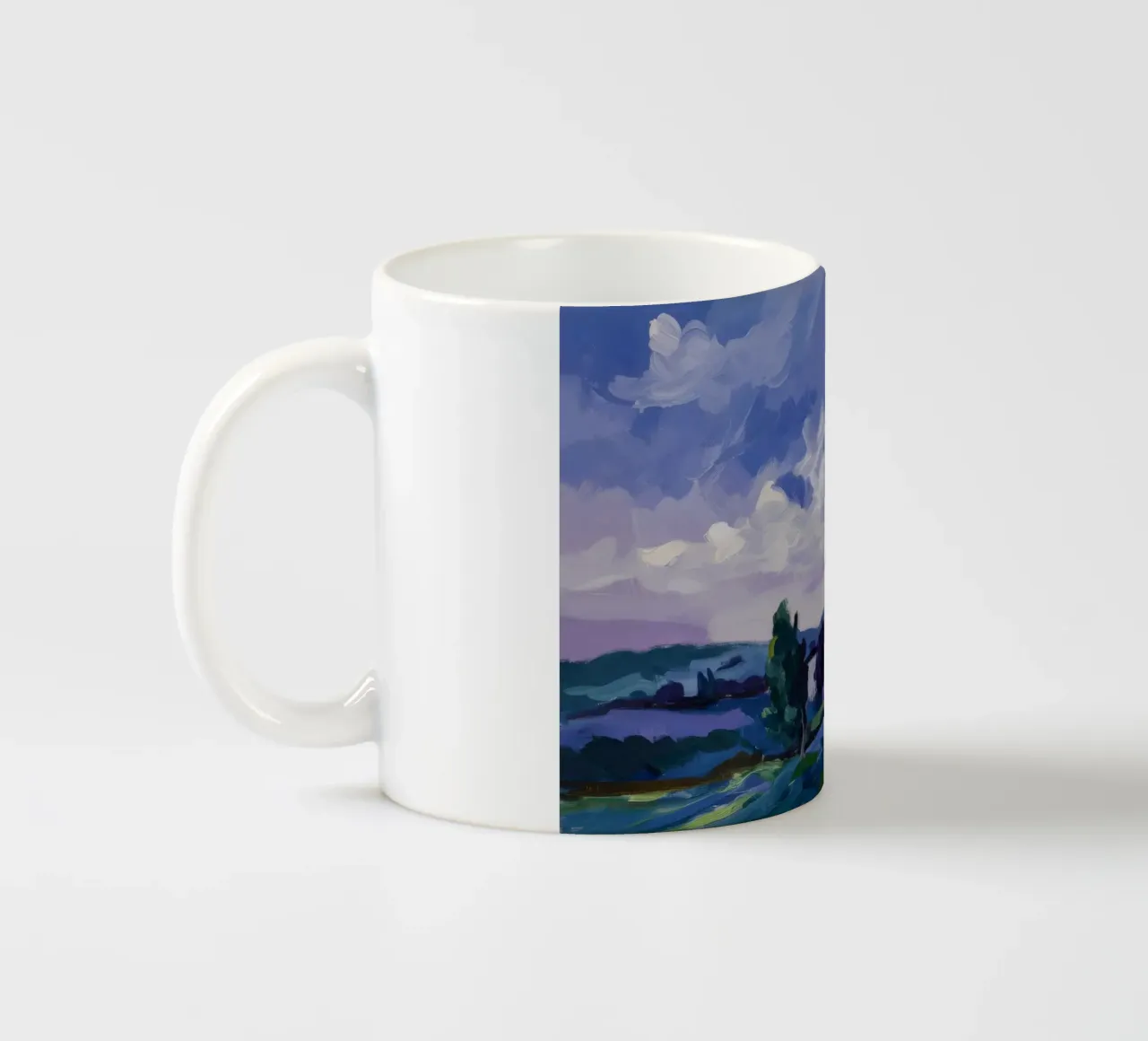 Crepuscolo Viola Vista tazza in ceramica da Celestial Harmony