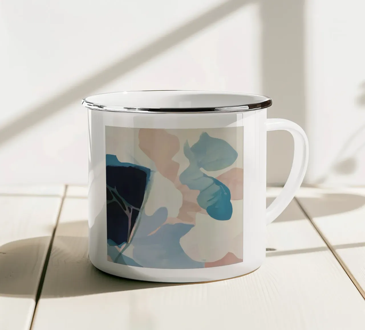 Gioco di ombre botaniche tazza in smalto da Dream Spectrum