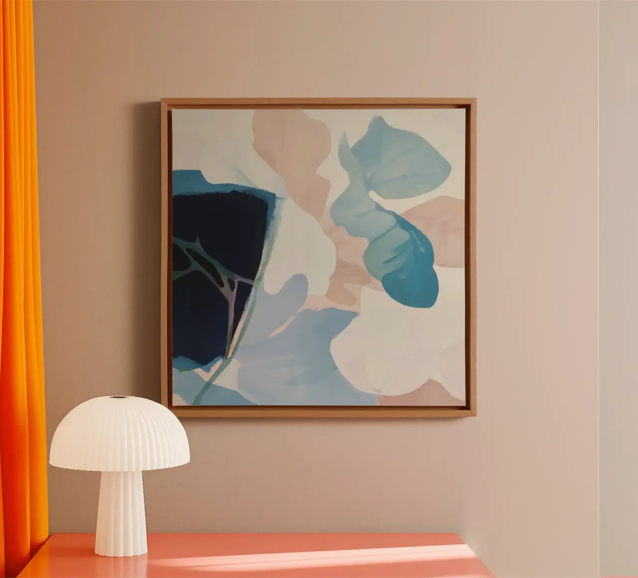 Gioco di ombre botaniche tela con Cornice a cassetta da Dream Spectrum