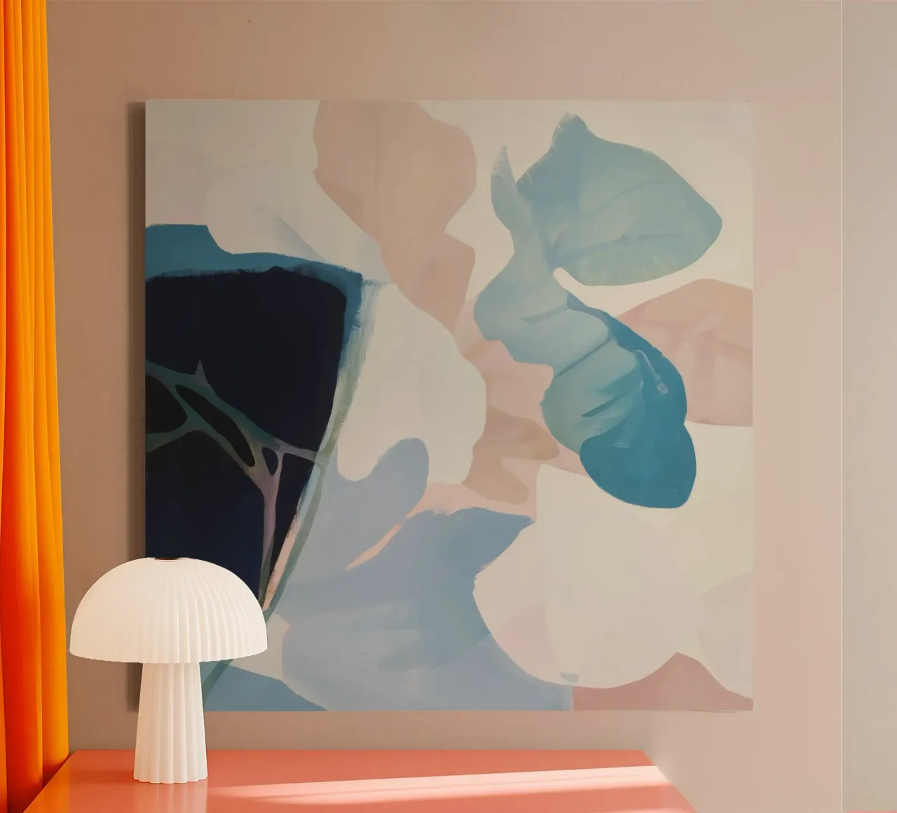 Gioco di ombre botaniche tela con Cornice a cassetta da Dream Spectrum