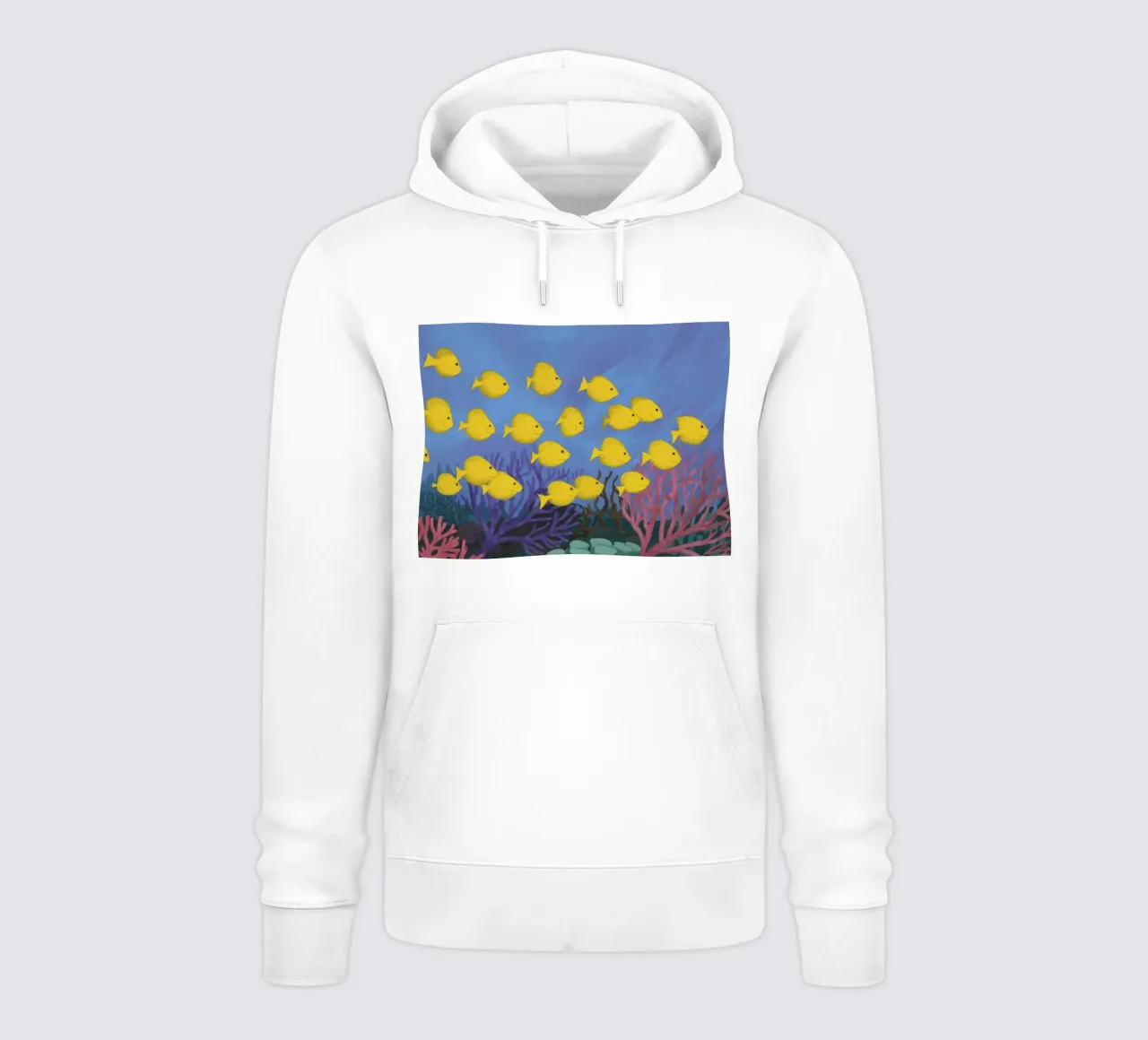 Poisson jaune flottant sweat à capuche de Silk Palette