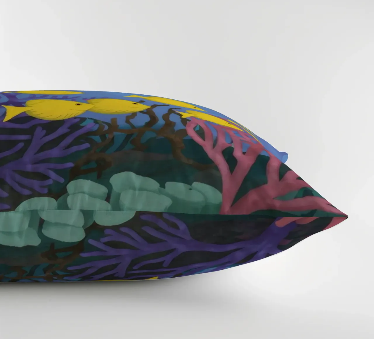 Poisson jaune flottant coussin de Silk Palette