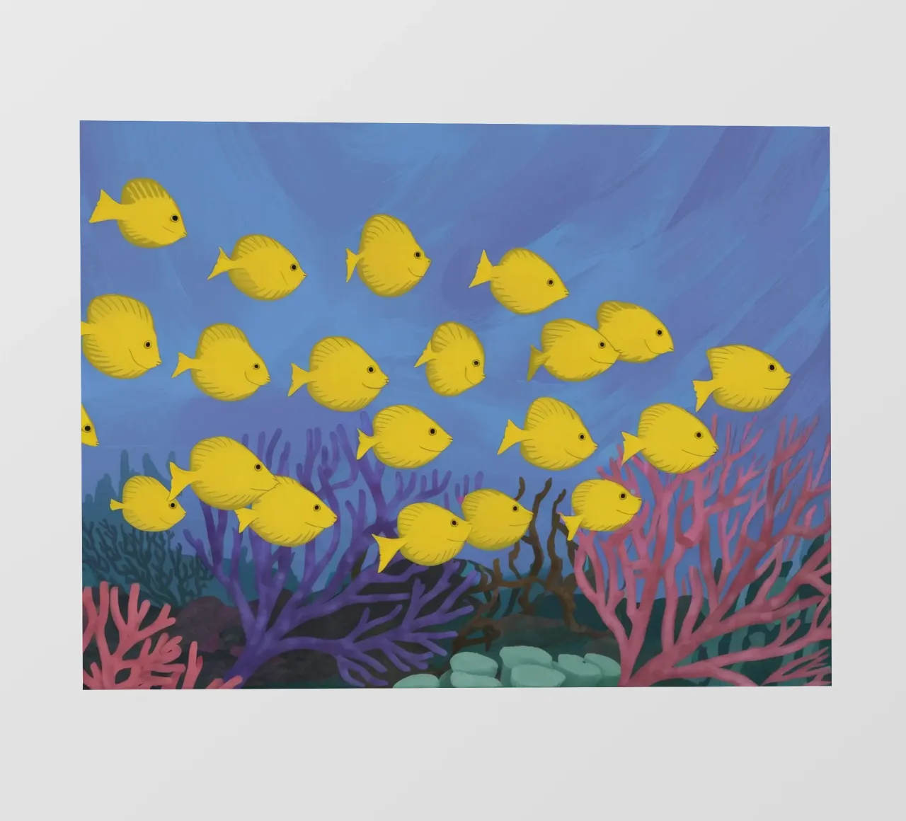 Poisson jaune flottant bâche pvc de Silk Palette