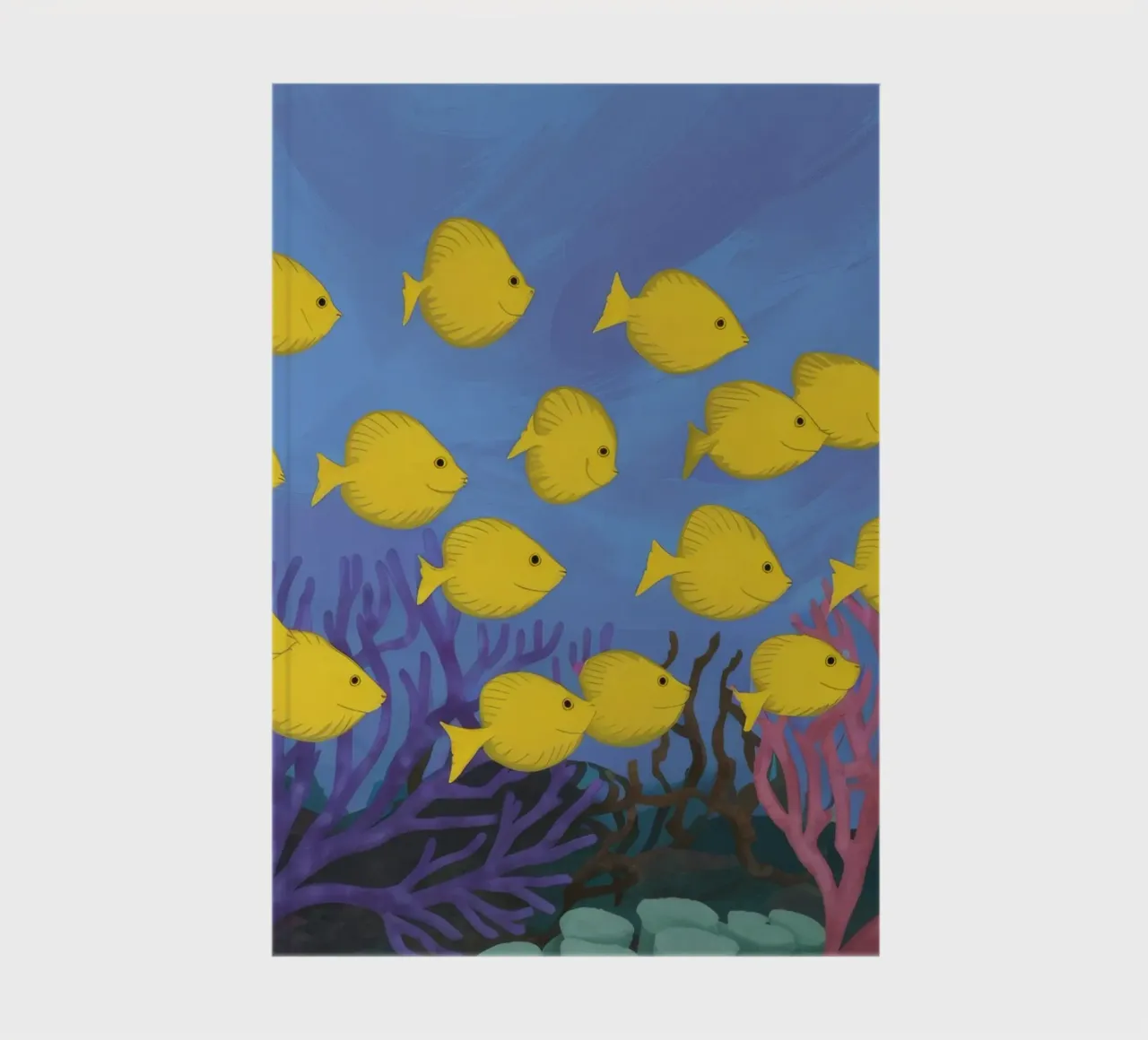 Poisson jaune flottant carnet de notes de Silk Palette