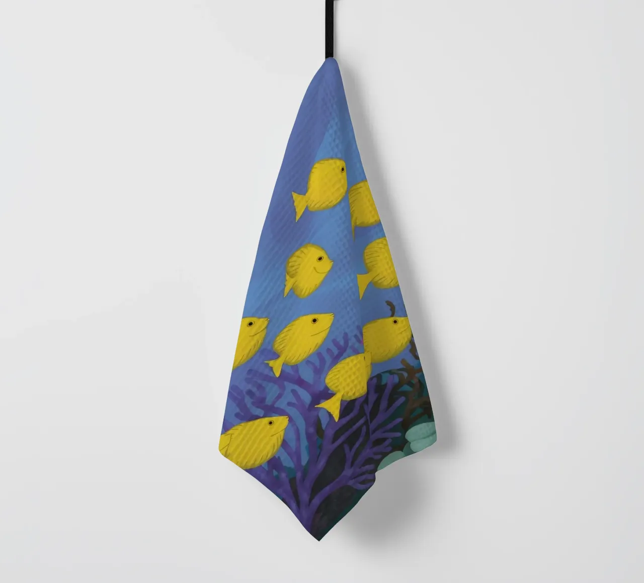 Poisson jaune flottant torchon de Silk Palette