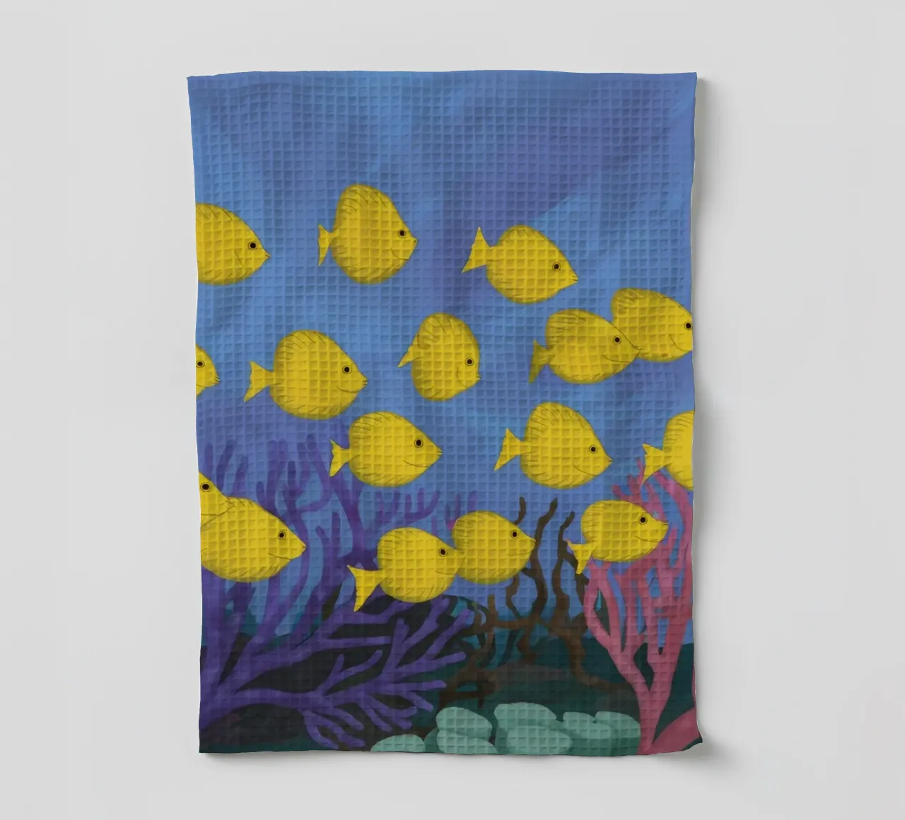 Poisson jaune flottant torchon de Silk Palette