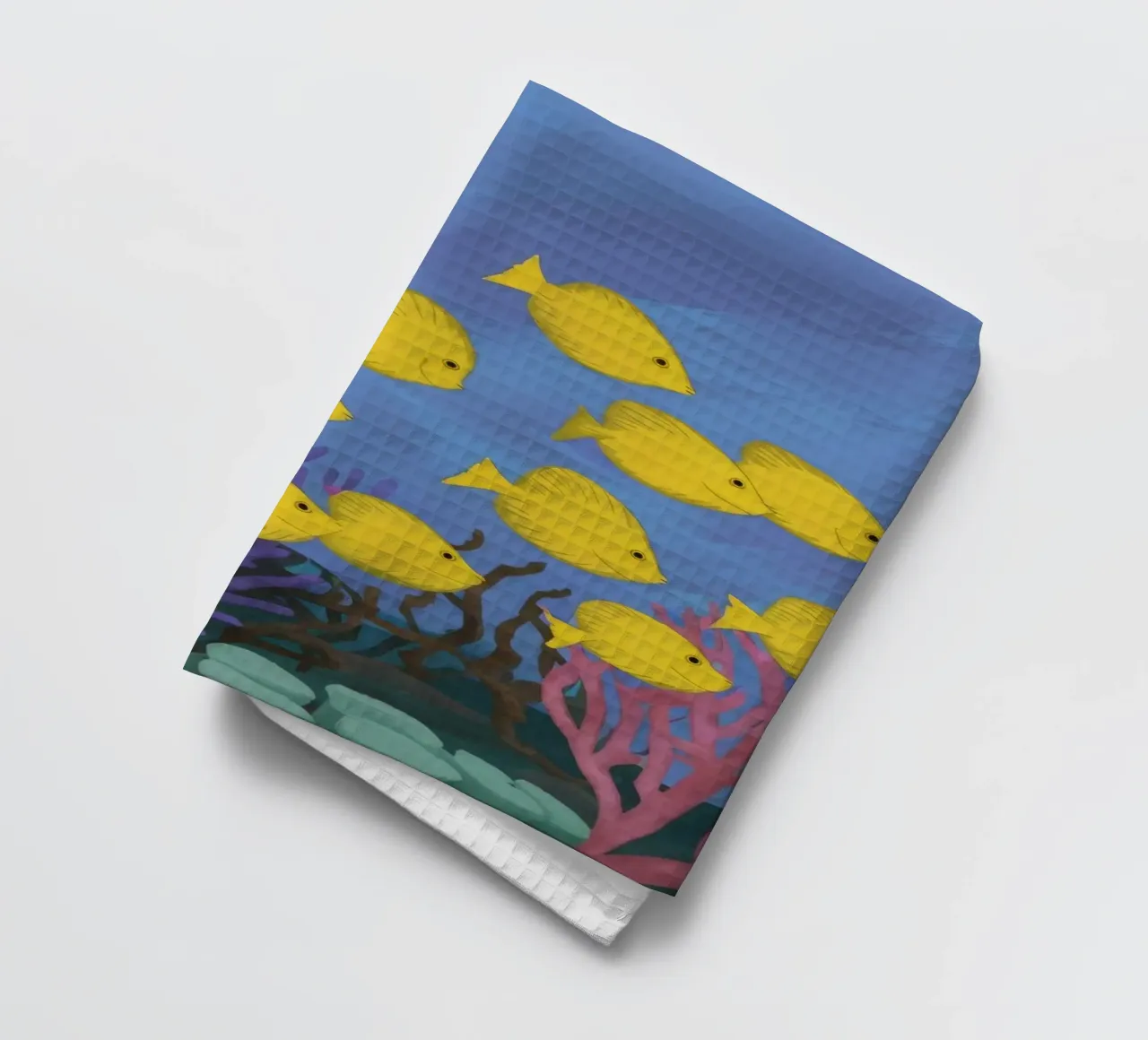 Poisson jaune flottant torchon de Silk Palette