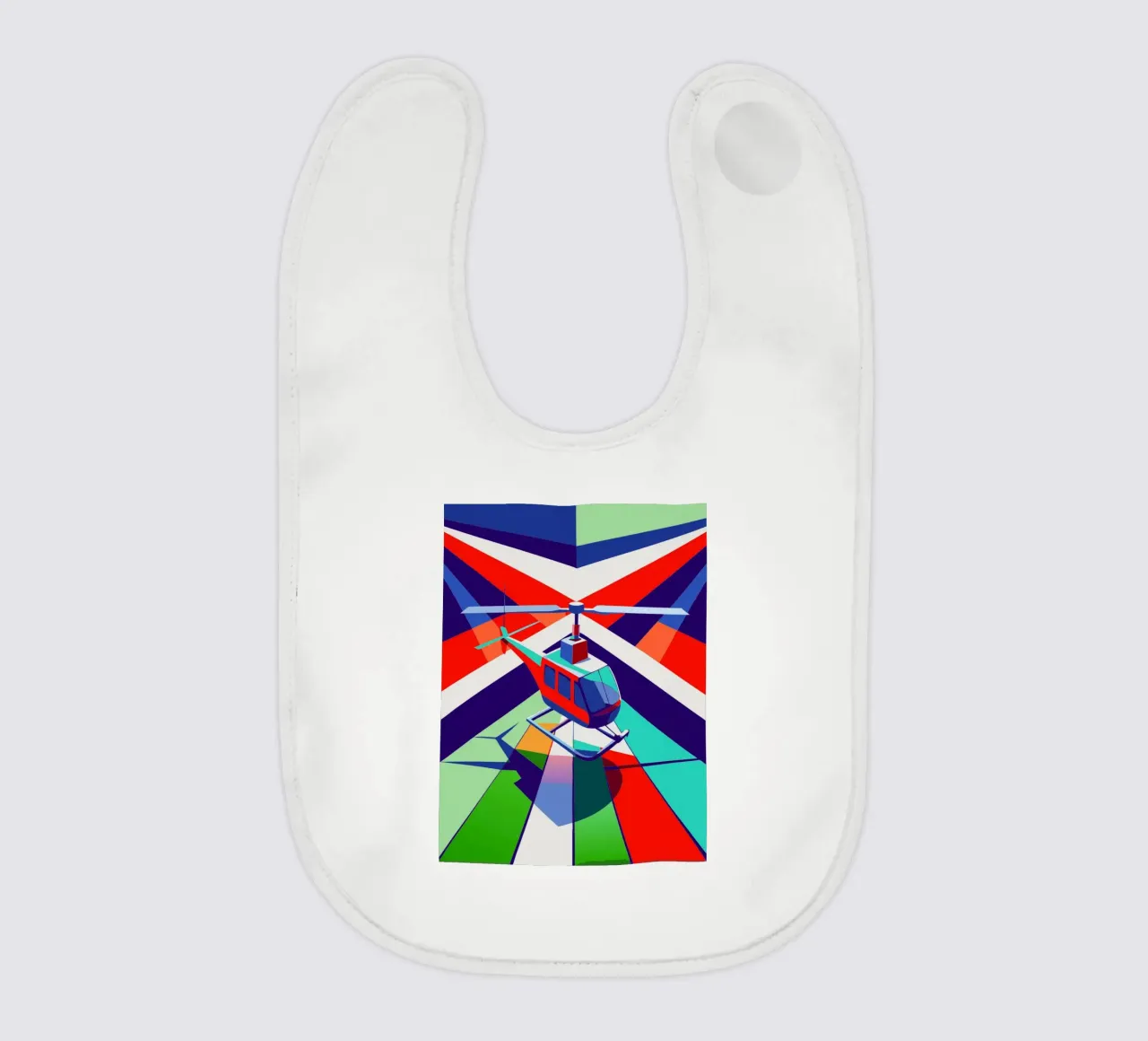 hellicopter vector baby bib by Elfath