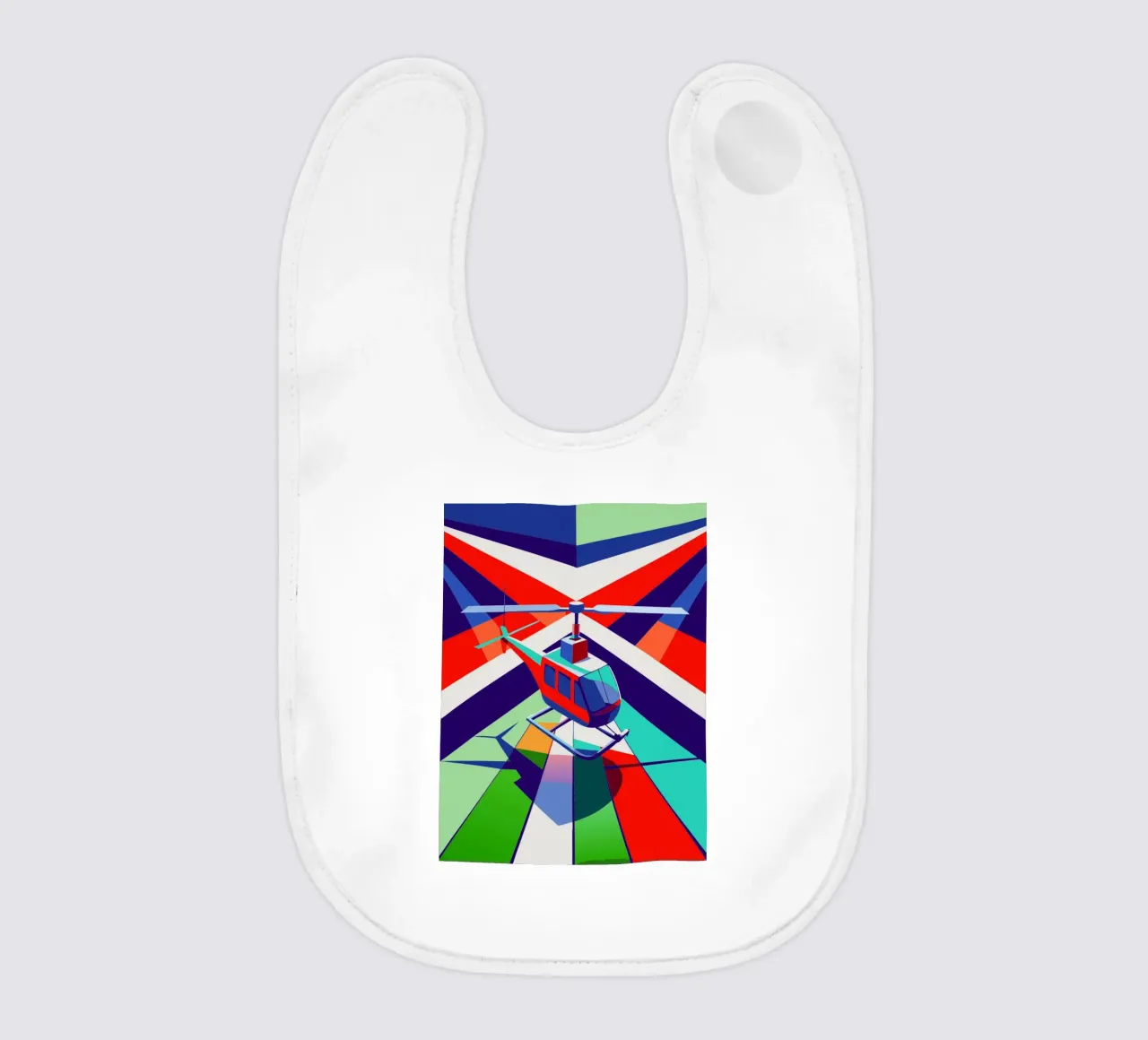 hellicopter vector baby bib by Elfath