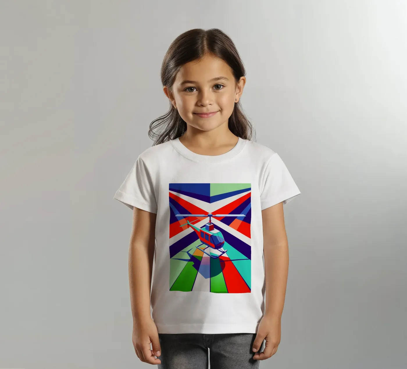hellicopter vector kids t-shirt by Elfath